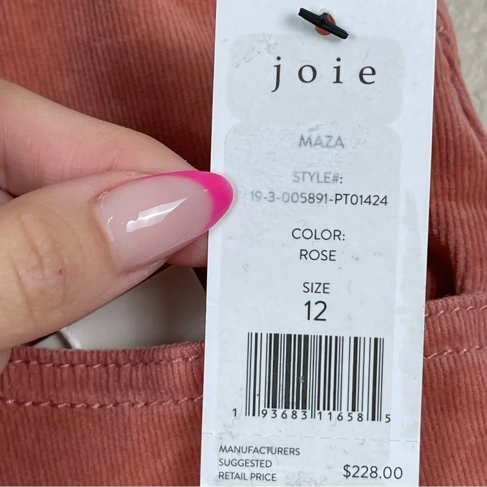 Joie Maza Rose Corduroy Cropped Pant Size 12‎ Women
